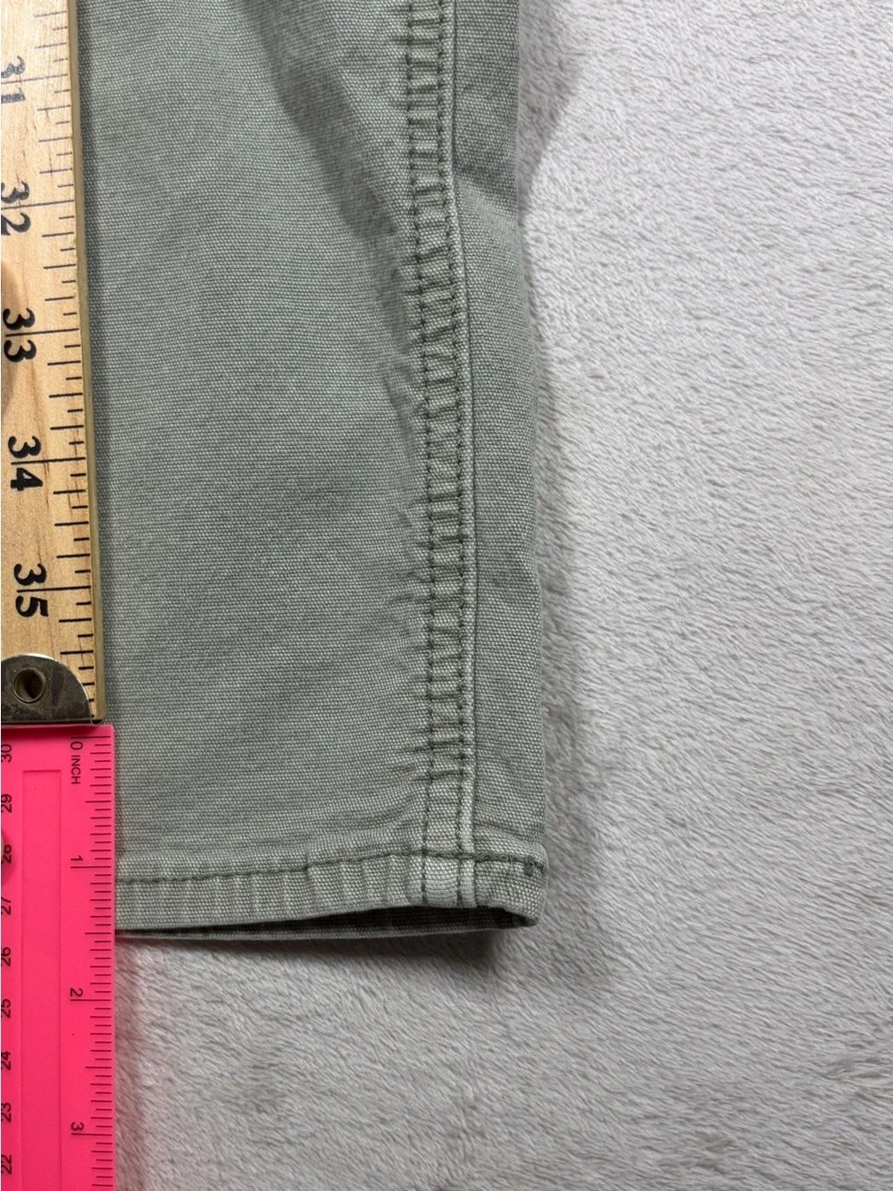American Eagle Stretch Faded Green Straight Leg Cargo Pants Size 6 - Picture 8 of 17